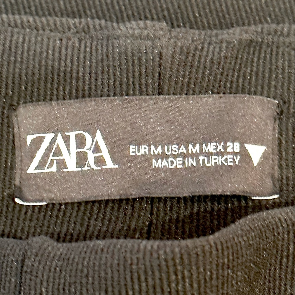Zara Black High Rise Flared Split Hem Pants Sz. Medium - Picture 8 of 9